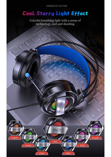 Pc Ps4 Dizüstü Bilgisayar Için 7.1 Rgb LED Oyun Kulaklığı, Hd Mikrofon Gürültü Önleyici Bilgisayar Telefonu Oyun Kaskı ile Kulak Üstü Oyun Kulaklığı (Yurt Dışından) modelleri