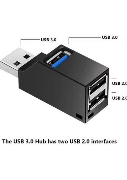 USB 3.0 Hub Adaptörü Dönüştürücü Mini Splitter Genişletici Kutusu 3 Port Pc Laptop Için Yüksek Hızlı U Disk Kart Okuyucu Yerleştirme USB Hub (Yurt Dışından)