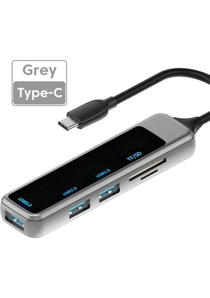 Olaf Tip C Hub USB Hub 3.0 6-Ports Splitter USB Hub Adaptörü Genişletme Dock Otg Adaptörü Pc Mackbook Bilgisayar Aksesuarları (Yurt Dışından)