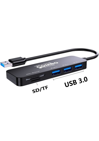 Runberry USB 3.0 Hub Sd/tf Kart Okuyucu ile Yüksek Hızlı USB C Otg Macbook Bilgisayar Pc Aksesuarları Için Çoklu Splitter Adaptörü (Yurt Dışından)