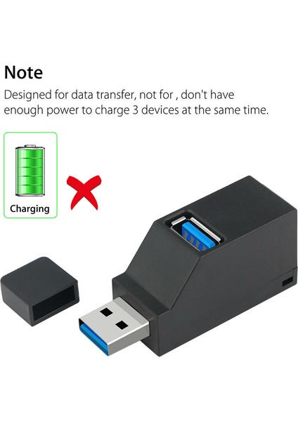 USB 3.0 Hub Güç Çok Bağlantı Noktalı Hub USB Macbook Dizüstü Otg Şarj Adaptörü iPhone Xiaomi Samsung Pc Için Hub Genişletici 3 Bağlantı Noktaları (Yurt Dışından)
