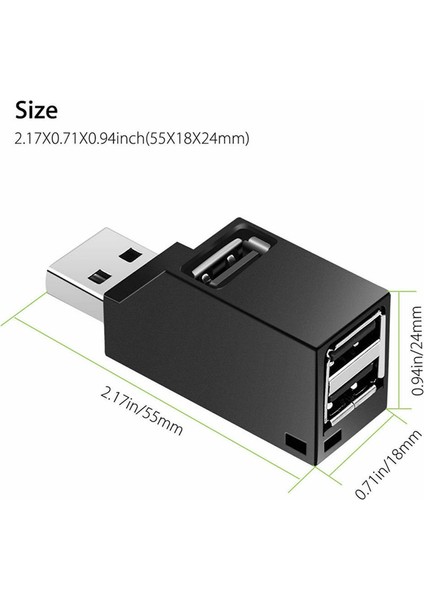 USB 3.0 Hub Güç Çok Bağlantı Noktalı Hub USB Macbook Dizüstü Otg Şarj Adaptörü iPhone Xiaomi Samsung Pc Için Hub Genişletici 3 Bağlantı Noktaları (Yurt Dışından)