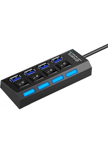 USB Hub Hub USB Adaptörü Çoklu Bağlantı Noktaları Güç Adaptörü Kullanın Extensor USB 2.0 Pc Bilgisayar Aksesuarları Dizüstü Bilgisayar Için USB Anahtarı (Yurt Dışından)