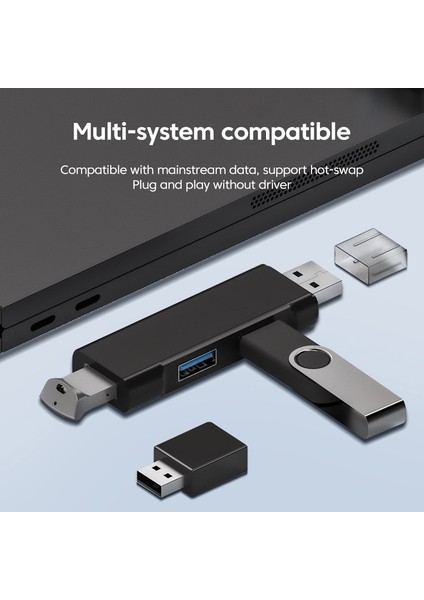 Elough Mini Alüminyum 3 Bağlantı Noktalı USB 3.0 Hub USB Hub Uzantıları 2.0 Hub USB Adaptör Istasyonu Ultra Ince Taşınabilir Veri Hub USB Ayırıcı (Yurt Dışından) modelleri
