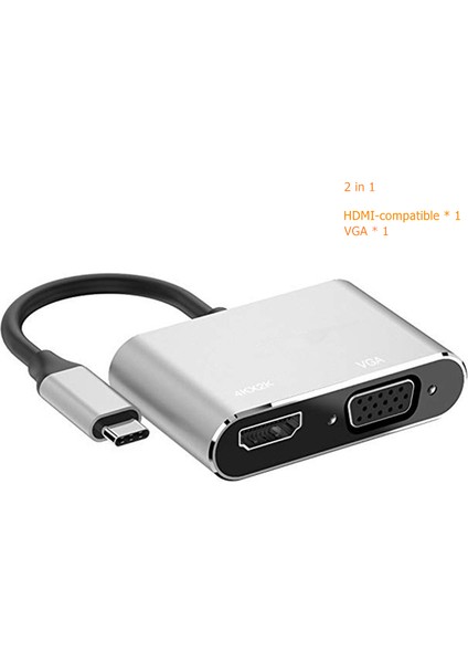 Rankman USB C Hub 4K Hdtv VGA Tip C USB 3.0 MacBook iPad Nintendo Anahtarı iPhone 15 Samsung S20 Dex Xiaomi 12 Tv Ps5 Için Dock (Yurt Dışından)