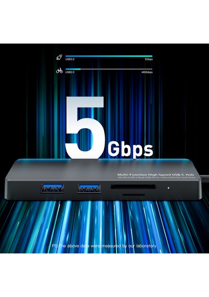 Getatek USB C Hub Dizüstü Bilgisayar Adaptörü Mikro Sd Kart Okuyucu Tip C 3.0 4K HDMI Adaptörü USB 3.0 Süper Hızlı USB C Yerleştirme Istasyonu (Yurt Dışından)