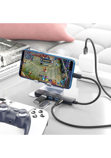 USB 3.0 Hub Pd 100W / 5V 3A / 4K 30HZ Çoklu USB Splitter Güç Adaptörü USB 3.0 Çoklu Genişletici Huaweı Xiaomi Macbook Için (Yurt Dışından) modelleri