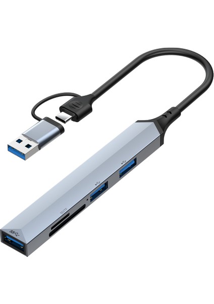 4 In 1/5 In 1 USB C Yerleştirme Istasyonu 4 Bağlantı Noktalı Çoklu Bağlantı Noktası Hub Adaptörü 5 GBPS/480 Mbps Sd/tf Kart Okuyucu Xiaomi Lenovo Macbook Pro Için (Yurt Dışından)