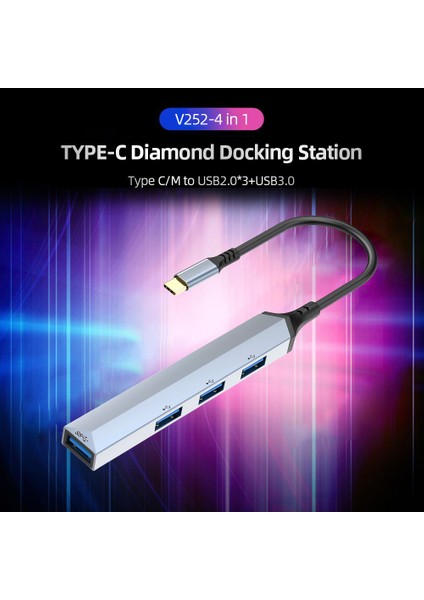 4 In 1/5 In 1 USB C Yerleştirme Istasyonu 4 Bağlantı Noktalı Çoklu Bağlantı Noktası Hub Adaptörü 5 GBPS/480 Mbps Sd/tf Kart Okuyucu Xiaomi Lenovo Macbook Pro Için (Yurt Dışından)