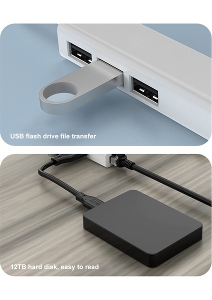 Tip-C RJ45 Lan Ağ Kartı 4 In 1 USB 2.0 Hub Dizüstü Bilgisayar Adaptörü Masaüstü Bilgisayar 4 Port Dock Istasyonu USB C Splitter (Yurt Dışından)