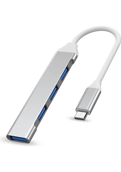 Mini USB Tip C Hub 4port Adaptörü Usb3.1multi Splitter 4in1 Bağlantı Istasyonu Ultraslim Süper Hızlı Alüminyum Bilgisayar Dizüstü Pc Için (Yurt Dışından)