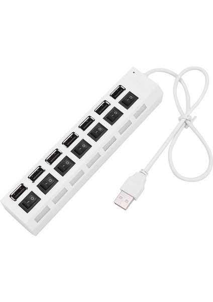USB Hub Hub USB Adaptörü Çoklu Bağlantı Noktaları Güç Adaptörü Kullanın Extensor USB 2.0 Pc Bilgisayar Aksesuarları Dizüstü Bilgisayar Için USB Anahtarı (Yurt Dışından)