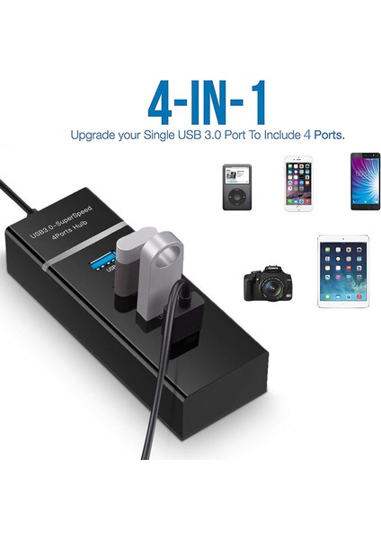 USB 3.0 5 Gbps Yüksek Hızlı USB Hub 3 0 4 Bağlantı Noktaları Pc Bilgisayar Bağlantı Istasyonu Adaptörü Splitter Sabit Diskler Için Fare Klavye (Yurt Dışından)