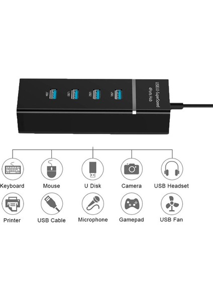 USB 3.0 5 Gbps Yüksek Hızlı USB Hub 3 0 4 Bağlantı Noktaları Pc Bilgisayar Bağlantı Istasyonu Adaptörü Splitter Sabit Diskler Için Fare Klavye (Yurt Dışından)