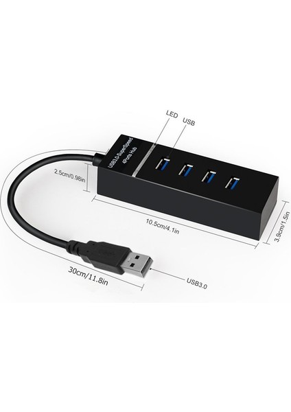 USB 3.0 5 Gbps Yüksek Hızlı USB Hub 3 0 4 Bağlantı Noktaları Pc Bilgisayar Bağlantı Istasyonu Adaptörü Splitter Sabit Diskler Için Fare Klavye (Yurt Dışından)