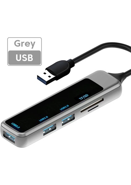 Olaf Tip C Hub USB Hub 3.0 6-Ports Splitter USB Hub Adaptörü Genişletme Dock Otg Adaptörü Pc Mackbook Bilgisayar Aksesuarları (Yurt Dışından)