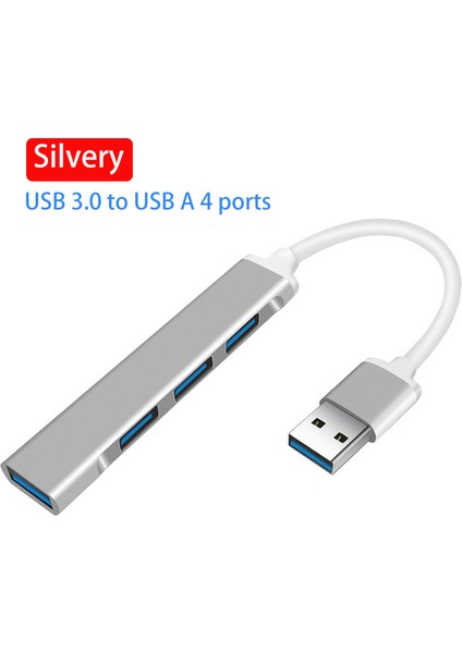 USB Hub Tip C Genişletici 4 Portlu Usb3.0 2.0 Splitter Dizüstü Hub Dönüştürücü Otg Adaptörü Bilgisayar Için USB C Yerleştirme Istasyonu (Yurt Dışından)