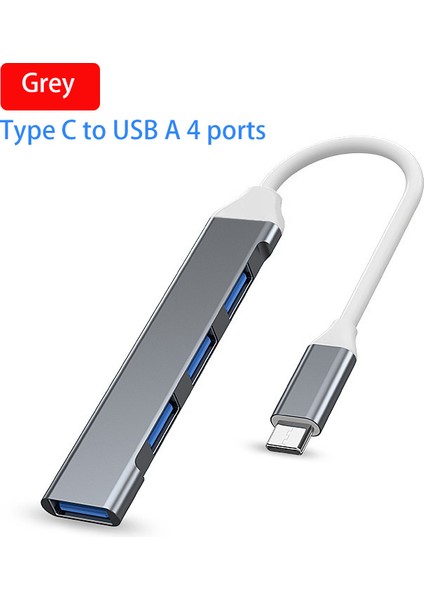 USB Hub Tip C Genişletici 4 Portlu Usb3.0 2.0 Splitter Dizüstü Hub Dönüştürücü Otg Adaptörü Bilgisayar Için USB C Yerleştirme Istasyonu (Yurt Dışından)