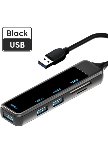 Olaf 6 In 1 USB Hub Tip C Hub USB Otg 6 Port USB C Hub Çoklu Splitter Adaptörü Dizüstü Bilgisayar Aksesuarları Xiaomi Lenovo Macbook Pro (Yurt Dışından)