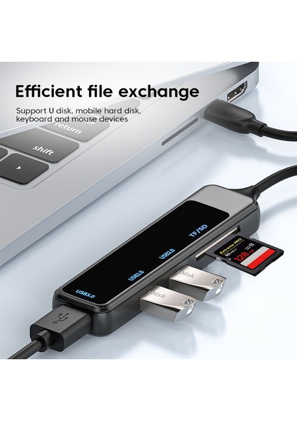 Olaf 6 In 1 USB Hub Tip C Hub USB Otg 6 Port USB C Hub Çoklu Splitter Adaptörü Dizüstü Bilgisayar Aksesuarları Xiaomi Lenovo Macbook Pro (Yurt Dışından)