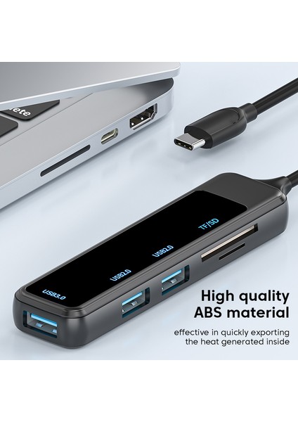Olaf Tip C Hub USB Hub 3.0 6-Ports Splitter USB Hub Adaptörü Genişletme Dock Otg Adaptörü Pc Mackbook Bilgisayar Aksesuarları (Yurt Dışından)