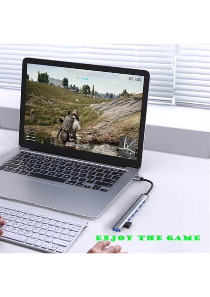 7 Port USB 3.0 Tip C Hub Genişletici Splitter Yüksek Hızlı Otg Adaptör Yerleştirme Istasyonu Dizüstü Bilgisayar Sabit Disk Fare Klavye (Yurt Dışından)