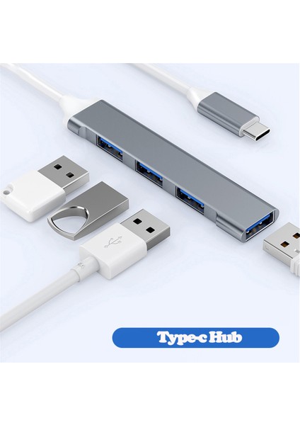 USB C Hub USB 3.0 Hub Tip C 4 Bağlantı Noktalı Çoklu Splitter Adaptörü Otg Macbook Hub Pro 13 15 Hava Mi Pro Huaweı Bilgisayar Aksesuarları (Yurt Dışından)