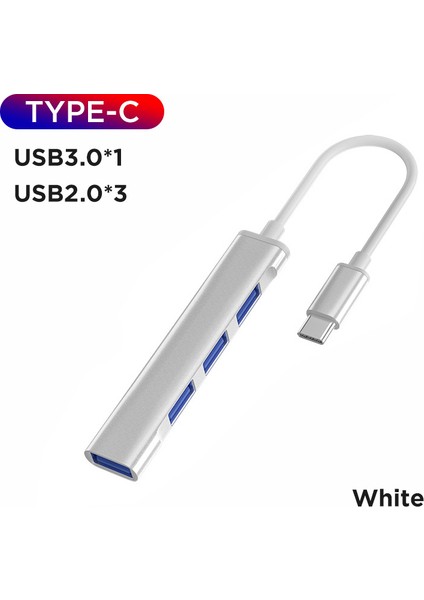 4 Port USB Hub 3.0 Genişletici Tip C - Dizüstü Bilgisayar Aksesuarları Için USB Splitter Macbook 13 Pro Air Pc Için Otg Çoklu Yerleştirme Istasyonu (Yurt Dışından)