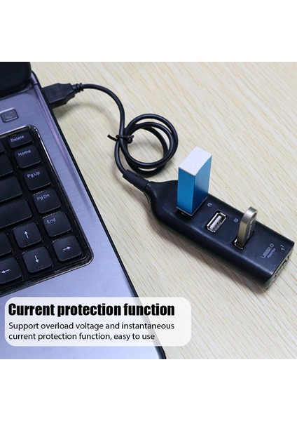 Yeni Stil Taşınabilir USB Hub 2.0 Yüksek Hızlı 4 Port Mini USB Splitter Hub Telefon Veri Şarj Adaptörü Pc Bilgisayar Aksesuarları (Yurt Dışından)