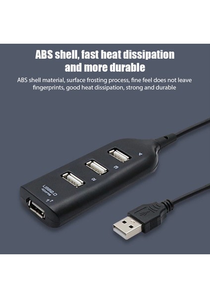 Yeni Stil Taşınabilir USB Hub 2.0 Yüksek Hızlı 4 Port Mini USB Splitter Hub Telefon Veri Şarj Adaptörü Pc Bilgisayar Aksesuarları (Yurt Dışından)