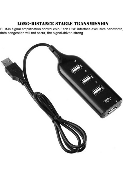 Yeni Stil Taşınabilir USB Hub 2.0 Yüksek Hızlı 4 Port Mini USB Splitter Hub Telefon Veri Şarj Adaptörü Pc Bilgisayar Aksesuarları (Yurt Dışından)