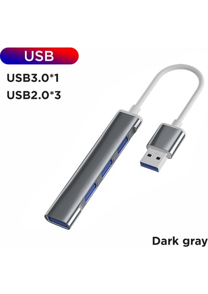 4 Port USB Hub 3.0 Genişletici Tip C - Dizüstü Bilgisayar Aksesuarları Için USB Splitter Macbook 13 Pro Air Pc Için Otg Çoklu Yerleştirme Istasyonu (Yurt Dışından)