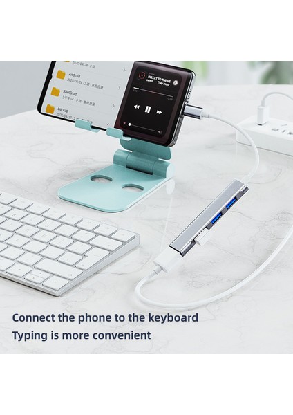 4 Port USB Hub 3.0 Genişletici Tip C - Dizüstü Bilgisayar Aksesuarları Için USB Splitter Macbook 13 Pro Air Pc Için Otg Çoklu Yerleştirme Istasyonu (Yurt Dışından)
