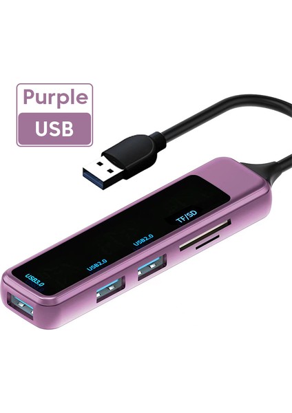 Olaf Tip C Hub USB Hub 3.0 6-Ports Splitter USB Hub Adaptörü Genişletme Dock Otg Adaptörü Pc Mackbook Bilgisayar Aksesuarları (Yurt Dışından)