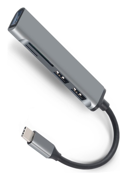 Tip C Hub Yüksek Hızlı USB 3.0 Hub Splitter Kart Okuyucu Multiport ile Macbook Bilgisayar Aksesuarları Için Sd Tf Bağlantı Noktaları Hub USB (Yurt Dışından)