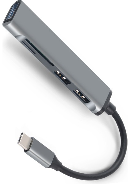Tip C Hub Yüksek Hızlı USB 3.0 Hub Splitter Kart Okuyucu Multiport ile Macbook Bilgisayar Aksesuarları Için Sd Tf Bağlantı Noktaları Hub USB (Yurt Dışından)