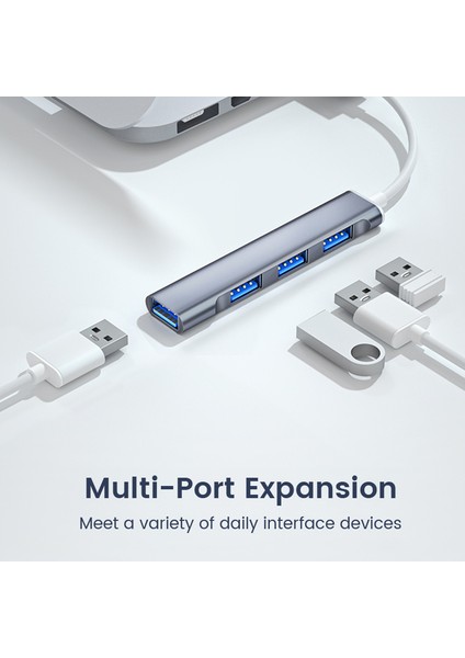 Olaf Tip-C Genişletici Hub USB 3.0 Hub Yerleştirme Istasyonu USB C Kablosu 4'ü 1 Arada Bilgisayar Ayırıcı Akıllı Telefon Için USB 3.0 Otg Adaptörü (Yurt Dışından)