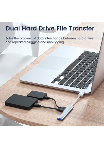 Olaf Tip-C Genişletici Hub USB 3.0 Hub Yerleştirme Istasyonu USB C Kablosu 4'ü 1 Arada Bilgisayar Ayırıcı Akıllı Telefon Için USB 3.0 Otg Adaptörü (Yurt Dışından)