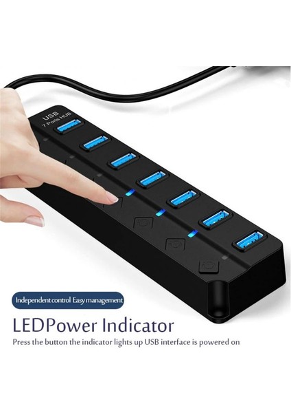 7 Port Usb3.0 USB Hub Ultra Ince Veri USB Splitter Şarj Çoklu USB Bağlantı Noktası Genişletici Hızlı Veri Aktarımı USB Splitter Dizüstü Bilgisayar Için (Yurt Dışından) fırsatları