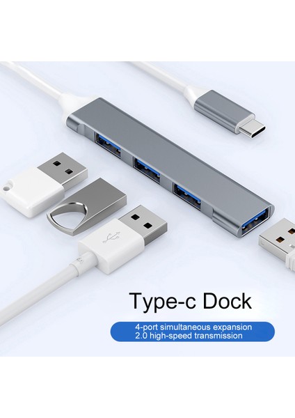 USB C Hub 3.0 Tip C 3.1 4 Bağlantı Noktalı Çoklu Splitter Adaptörü Otg Xiaomi Lenovo Macbook Pro 13 15 Hava Pro Pc USB 3.0 2.0 Bağlantı Noktası Durab (Yurt Dışından)
