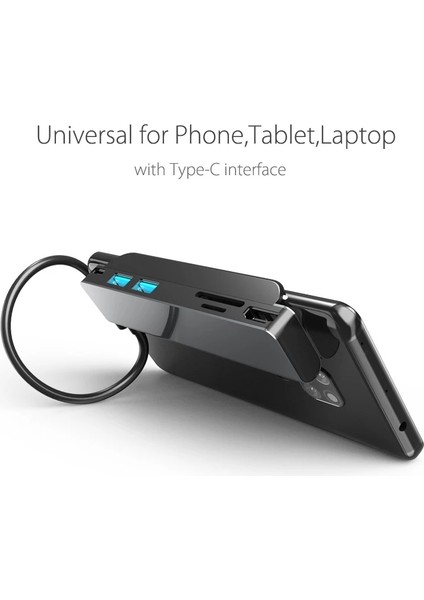 Tip-C Hub Usb'den Çoklu HDMI Uyumlu USB 3.0 RJ45 Karter Okuyucu Otg Adaptörü MacBook Pro Hava Hub Için USB Ayırıcı (Yurt Dışından)