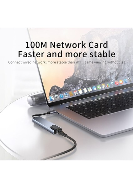 USB 8 In 1 Tip C 3 1 Ila 4K HDMI Hub Adaptörü Sd Tf RJ45 Kart Okuyucu Pd Macbook Dizüstü Bilgisayar Için Hızlı Şarj (Yurt Dışından) modelleri