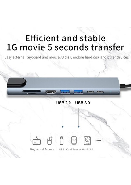USB 8 In 1 Tip C 3 1 Ila 4K HDMI Hub Adaptörü Sd Tf RJ45 Kart Okuyucu Pd Macbook Dizüstü Bilgisayar Için Hızlı Şarj (Yurt Dışından) indirimleri