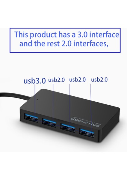 Hub USB 3.0 Dizüstü Bilgisayar Yüksek Hızlı Harici 4 Bağlantı Noktalı Adaptör Splitter USB Genişletici Bilgisayar Aksesuarları MacBook Ps3 Xbox Dizüstü Bilgisayar (Yurt Dışından) fiyatları