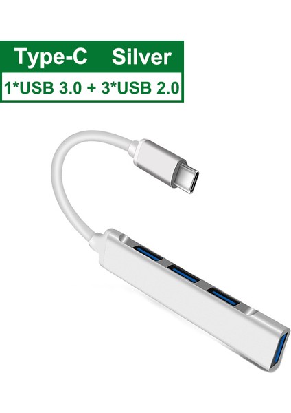 USB C Hub 3.0 Tip C 3.1 4 Bağlantı Noktalı Çoklu Splitter Adaptörü Otg Xiaomi Lenovo Macbook Pro 13 15 Hava Pro Pc USB 3.0 2.0 Bağlantı Noktası Durab (Yurt Dışından)