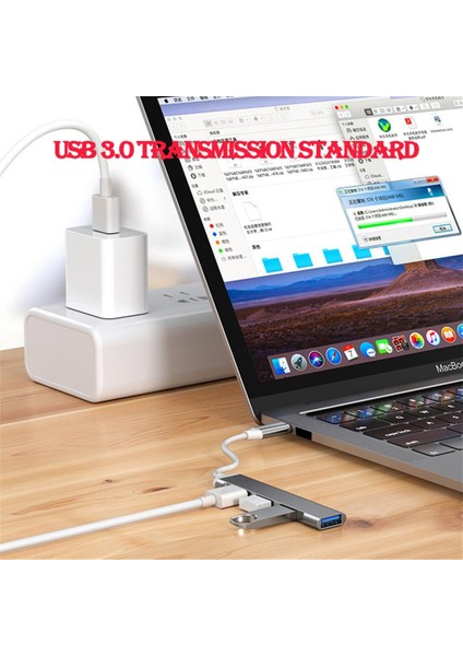 USB C Hub 4 Çok Bağlantı Noktalı USB Tip-C Hub, Usb2.0 Usb3.0 Otg Fonksiyonlu USB Splitter Adaptörü Win7/8/10 Için Uyumlu (Yurt Dışından)