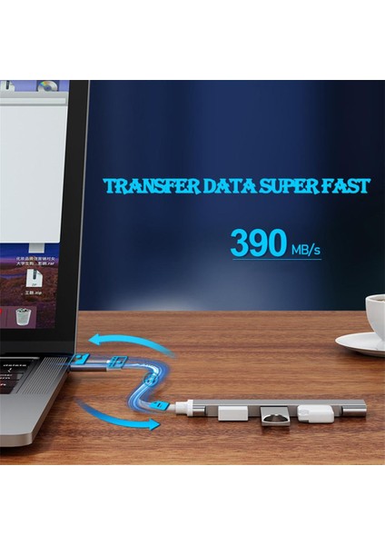 USB C Hub 4 Çok Bağlantı Noktalı USB Tip-C Hub, Usb2.0 Usb3.0 Otg Fonksiyonlu USB Splitter Adaptörü Win7/8/10 Için Uyumlu (Yurt Dışından)
