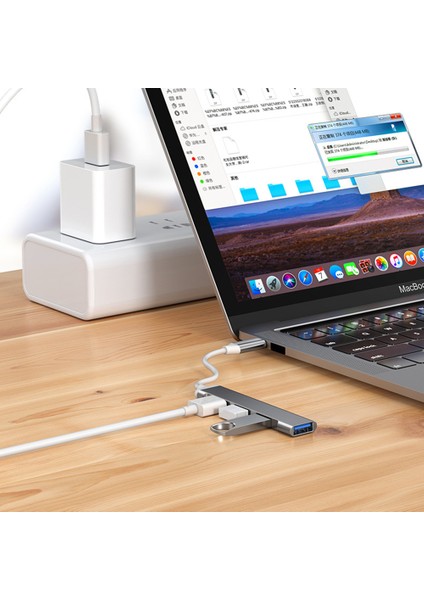 USB C Hub 3.0 Tip C 3.1 4 Bağlantı Noktalı Çoklu Splitter Adaptörü Otg Xiaomi Lenovo Macbook Pro 13 15 Hava Pro Pc USB 3.0 2.0 Bağlantı Noktası Durab (Yurt Dışından)
