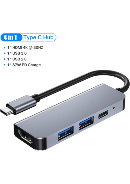 4K HDMI 100W Pd ile USB C Hub USB C Bağlantı Noktası USB 3.0 RJ45 Ethernet Sd/tf Kart Okuyucu Bağlantı Istasyonu 4/5/6/8 Bağlantı Noktaları USB C Adaptörü (Yurt Dışından)