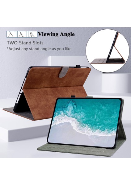 Deri Tablet Kılıfı Samsung Galaxy Tab S7/tab S8 Darbeye Dayanıklı Koruyucu Tablet Kılıfı (Yurt Dışından)